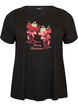 T-shirt de No&euml;l en coton bio, Noir, Packshot image number 0