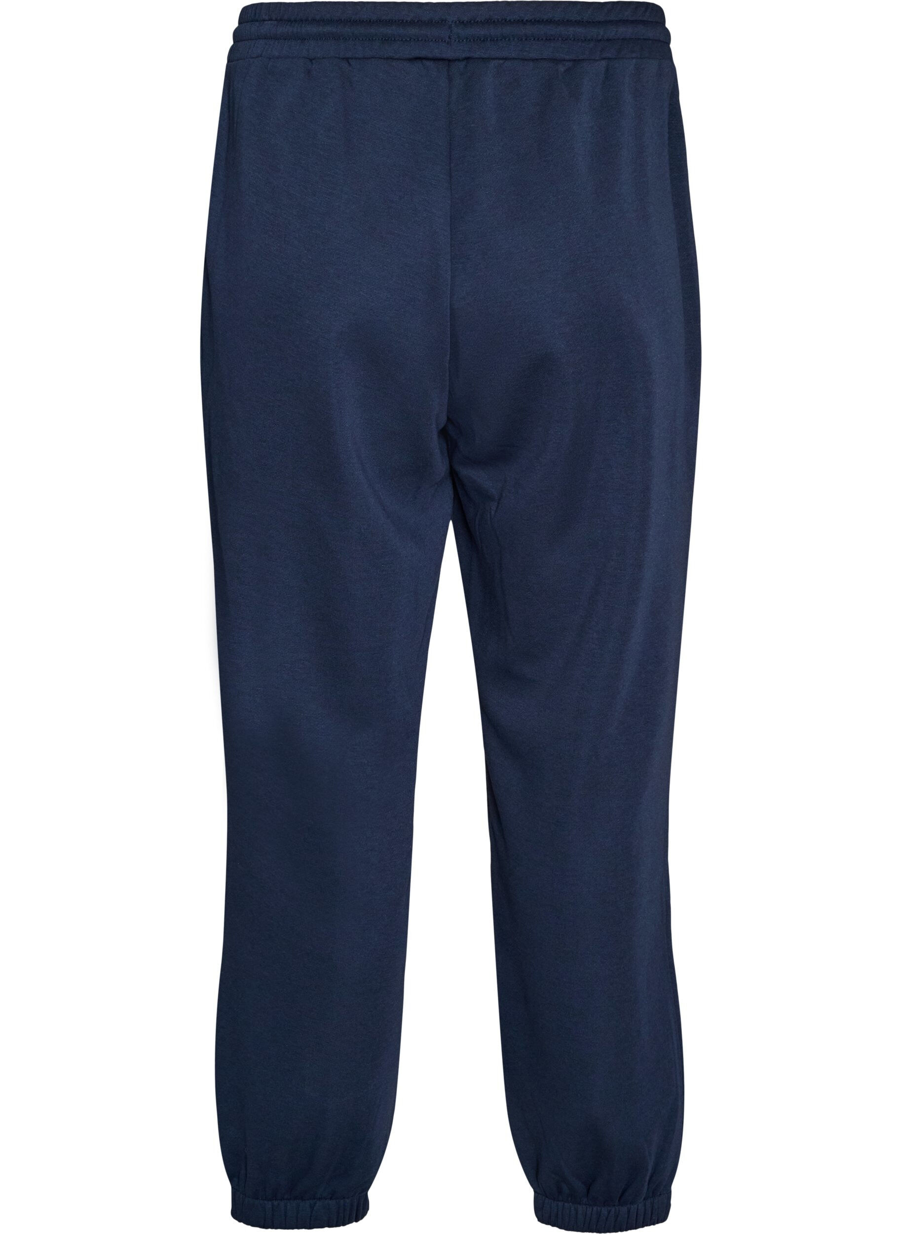 ZizziSweatpants met hoge taille en trekkoord, Blauw, Packshot image number 1
