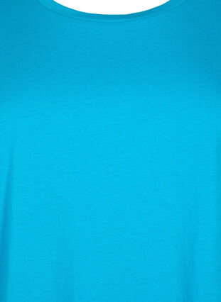 T-shirt met korte mouwen van katoenmix, Hawaiian Ocean, Packshot image number 2