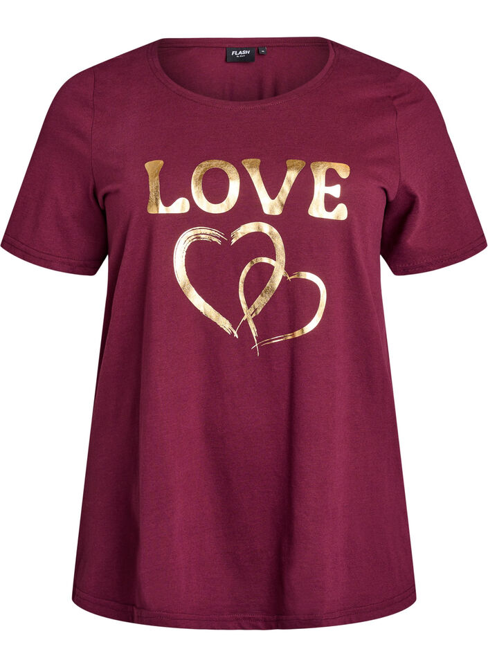 T-shirt met print, Rood, Packshot image number 0