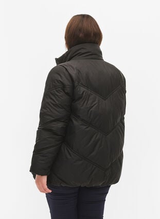 Veste d'hiver courte avec poches, Black, Model image number 1