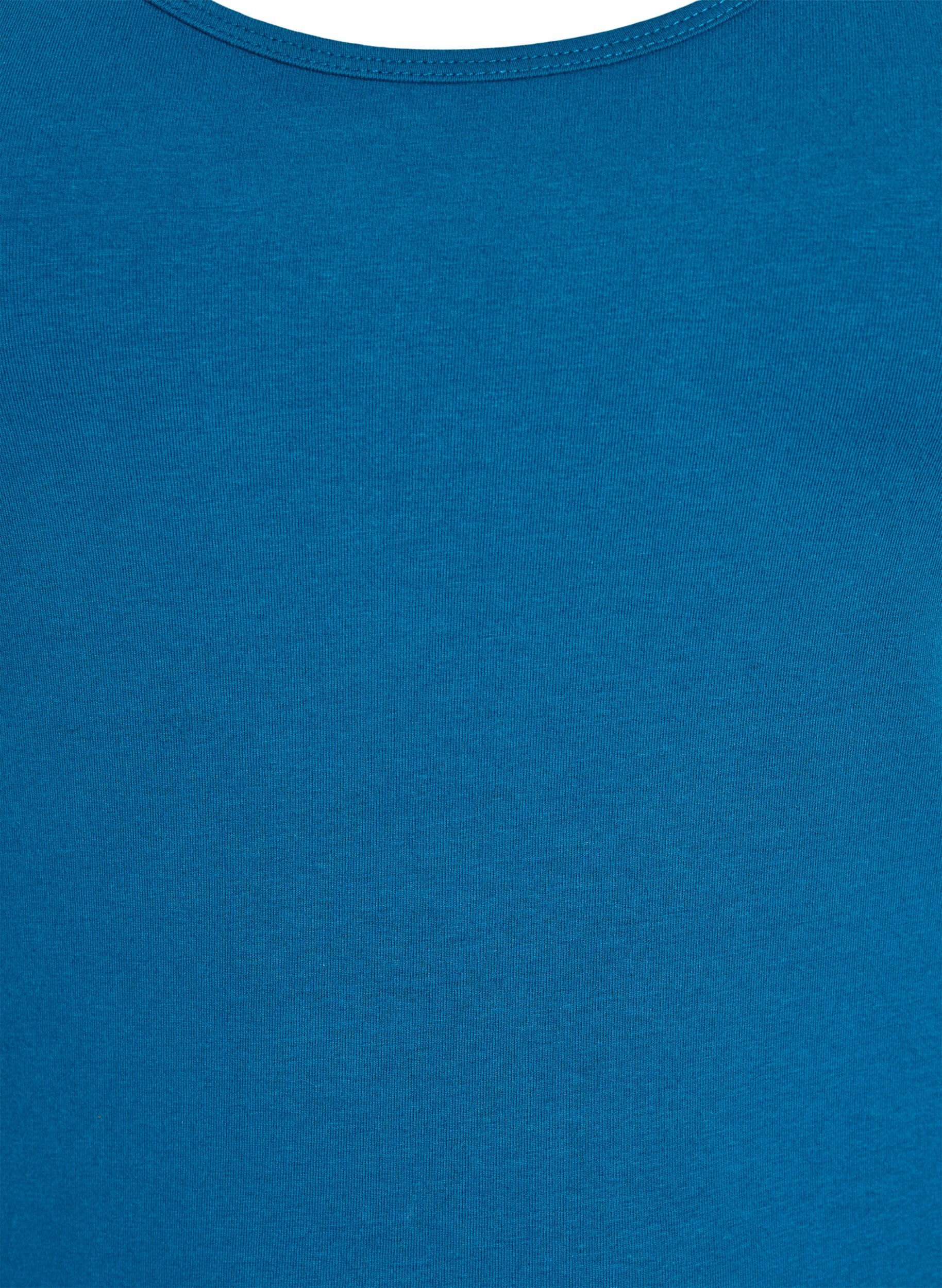 ZizziHaut uni Basic en coton, Bleu p&eacute;trole, Packshot image number 2