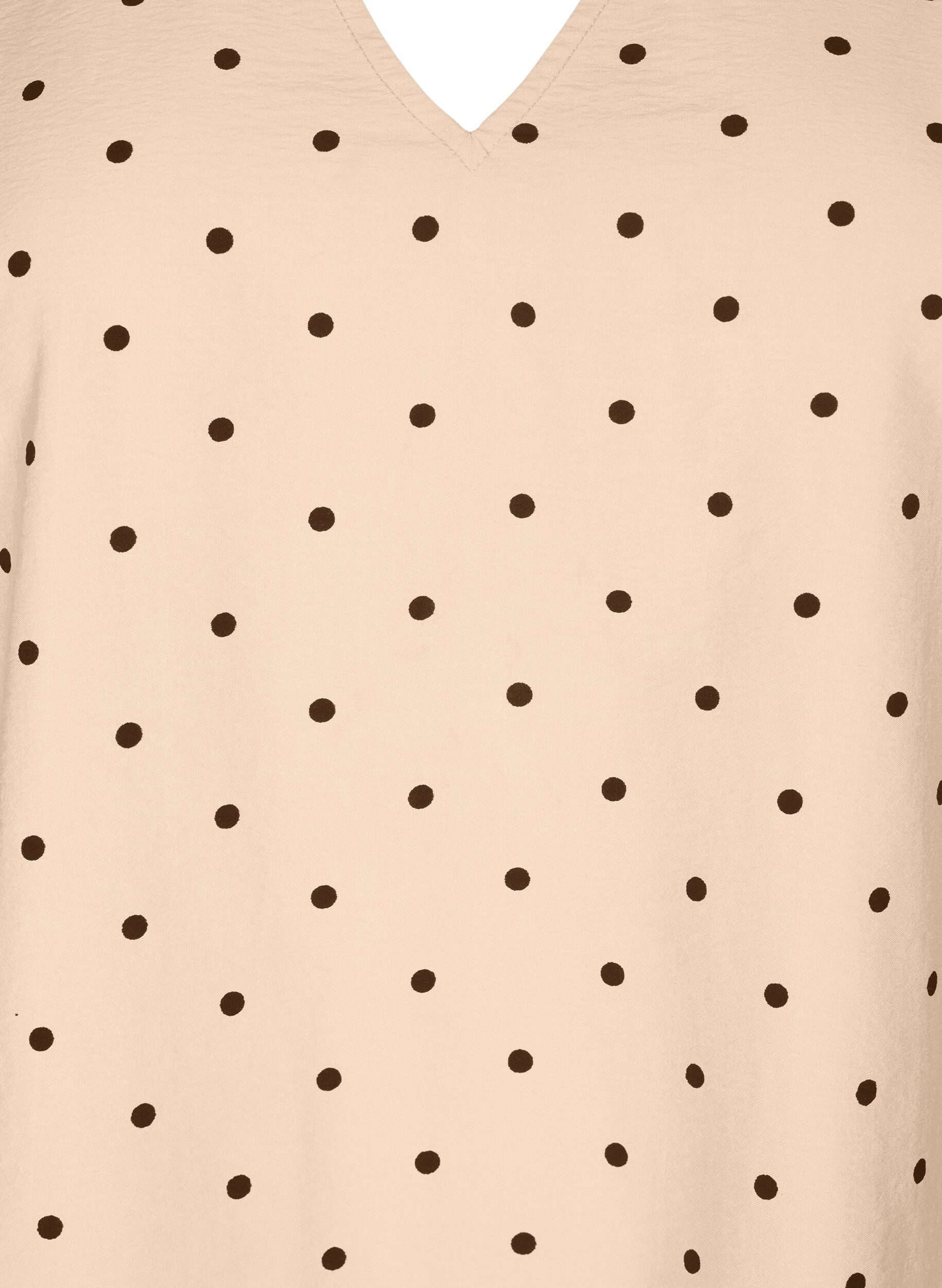 ZizziBlouse met losse mouwen en een V-hals, Beige, Packshot image number 2