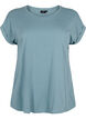 T-shirt met korte mouwen van katoenmix, Blauw, Packshot image number 0