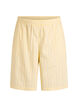 Gestreepte shorts met een hoge taille en los pasvorm, Geel, Packshot image number 0