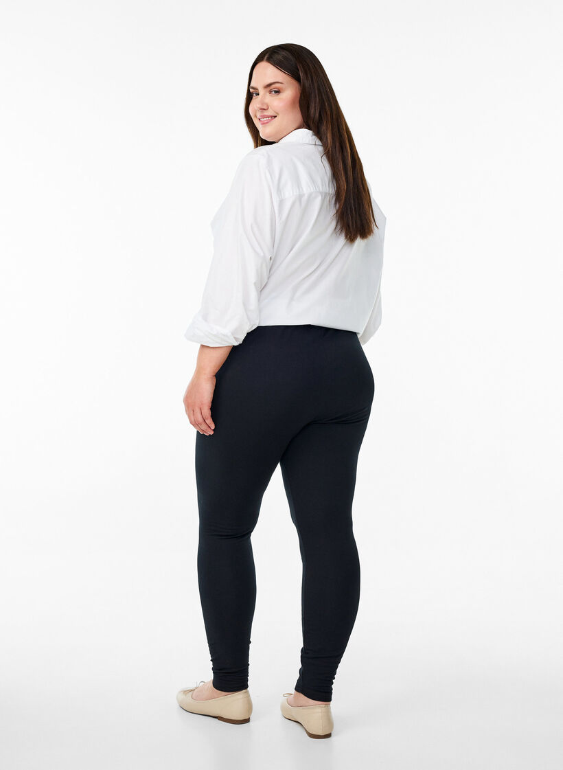 Legging in katoen met voering, Zwart, Model image number 2