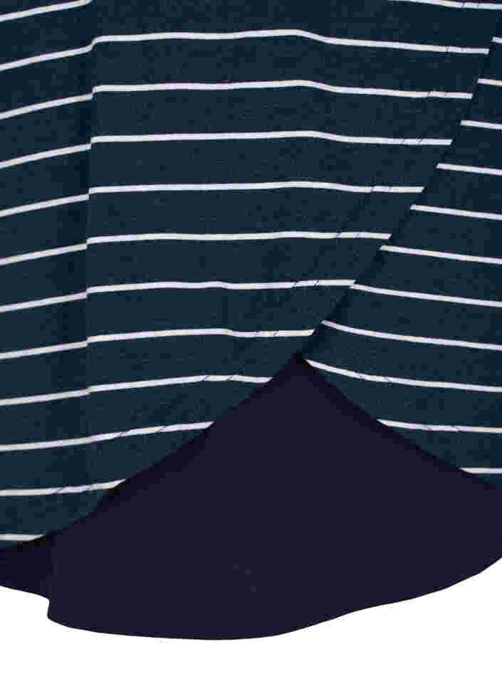 Blouse de maternité rayée à manches 3/4, Blue Stripe , Packshot image number 3