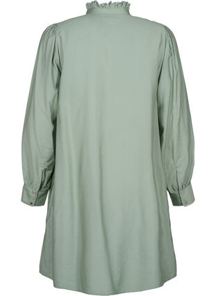 Viscose Shirt Jurk met ruffles, Green Bay, Packshot image number 1