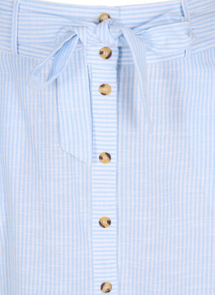 Gestreepte rok met zakken in katoen, Blue Bell Stripe, Packshot image number 2