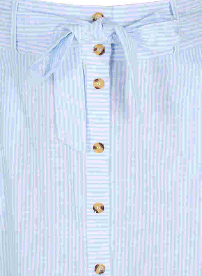 Gestreepte rok met zakken in katoen, Blue Bell Stripe, Packshot image number 2