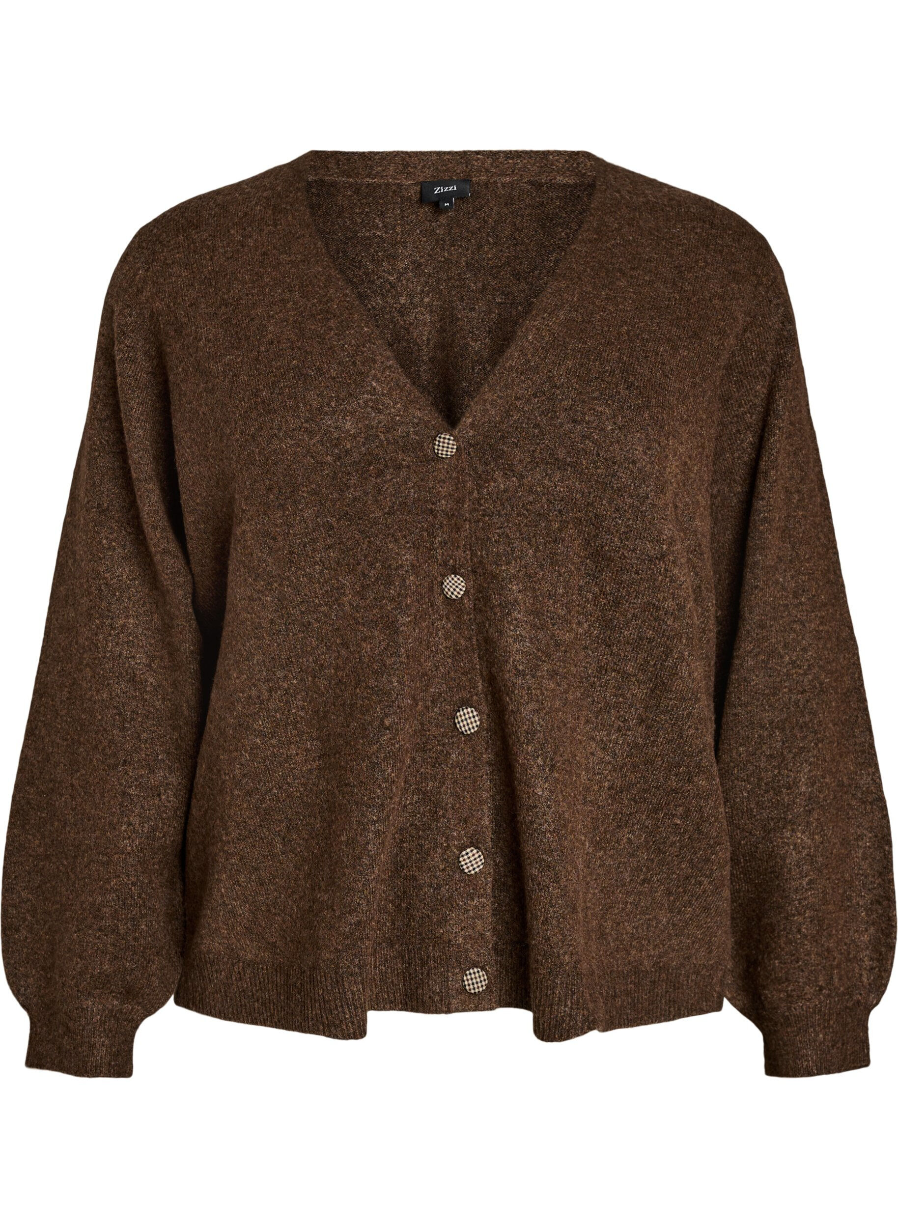 Cardigan avec boutons d&eacute;coratifs et col en V