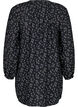 Tunic met lange mouwen en bloemenprint, Zwart, Packshot image number 1