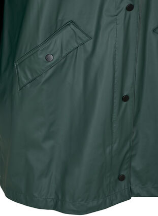 Regenjas met capuchon en knoopsluiting, Darkest Spruce, Packshot image number 2