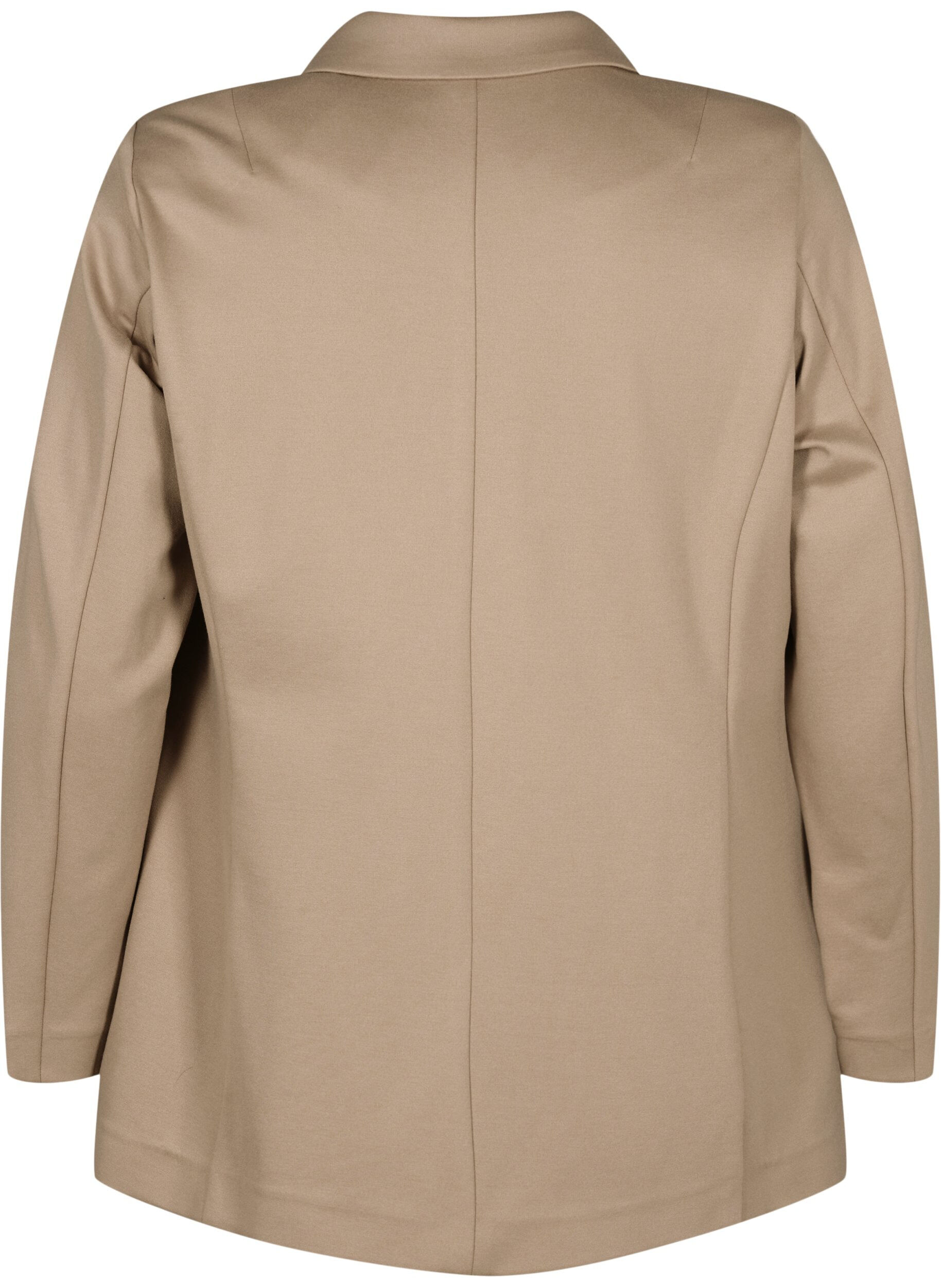 Zizzi Blazer simple avec fermeture &agrave; boutons, Beige, Packshot image number 1