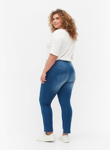 Slim fit Emily jeans met normale taille, Light blue, Model image number 1