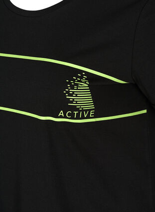 T-shirt de sport avec imprimé, Black, Packshot image number 3