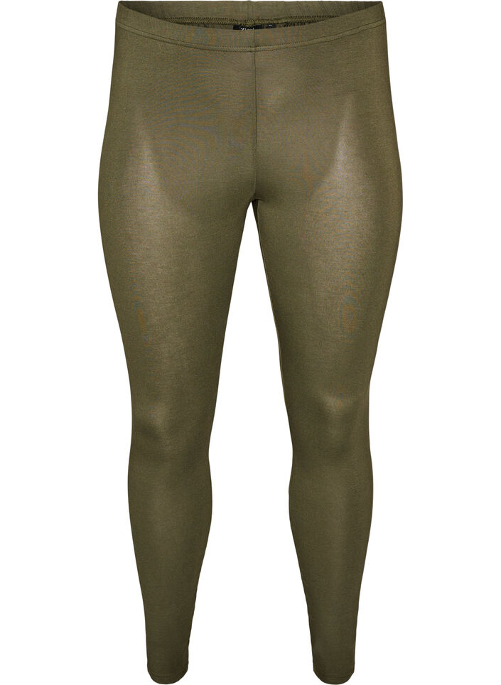 Leggings basiques en viscose, Vert Kaki, Packshot image number 0