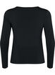 Blouse met v-hals en drapering, Black, Packshot image number 1