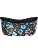 Haut de bikini bandeau &agrave; imprim&eacute; floral, Bleu, Packshot image number 1
