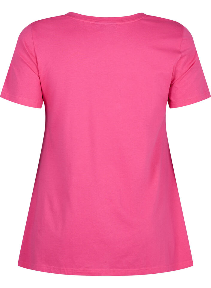 Katoenen T-shirt met korte mouwen, Raspberry S. Best, Packshot image number 1