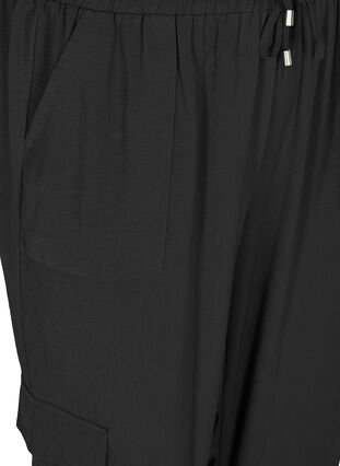 Losse broek met zijzakken, Black, Packshot image number 2
