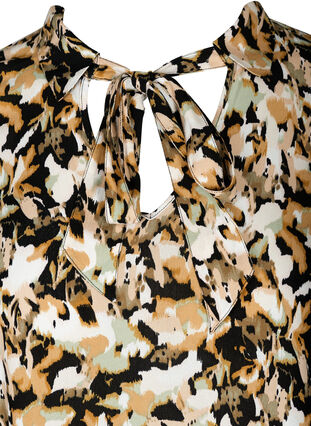 Tunique à manches longues en visocse avec imprimé, Flower AOP, Packshot image number 2