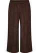 Pantalon en velours c&ocirc;tel&eacute; &agrave; coupe ample et taille haute, Marron, Packshot image number 0