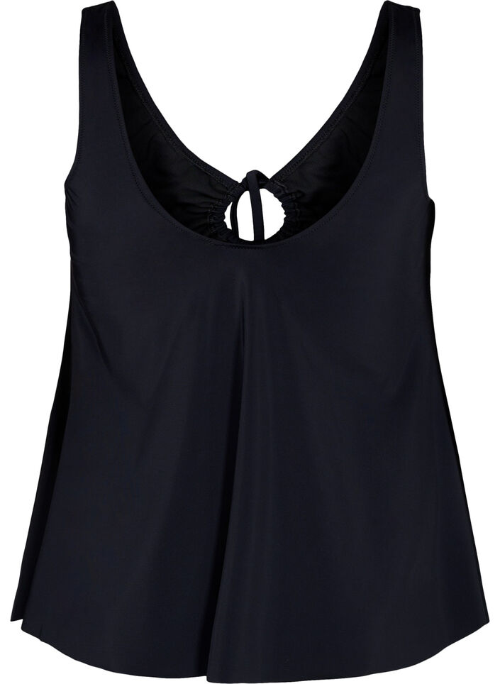Tankini de couleur unie avec d&eacute;tail de neige, Black, Packshot image number 1