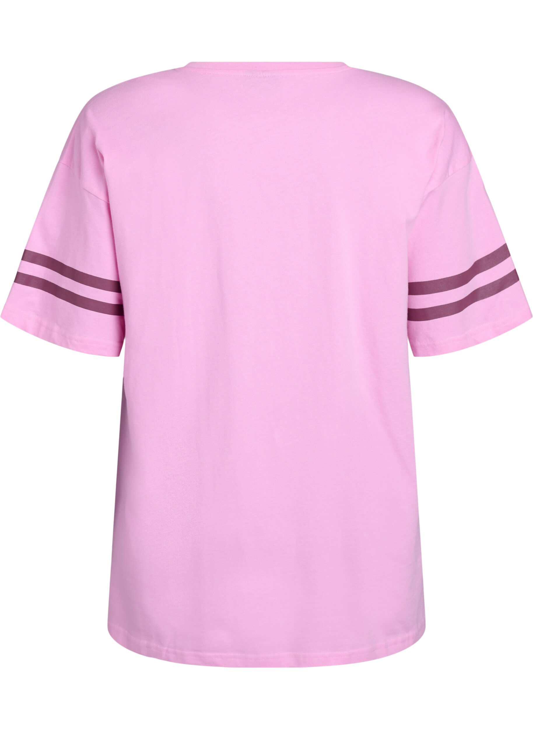 ZizziSportief oversized college T-shirt, Roze, Packshot image number 1