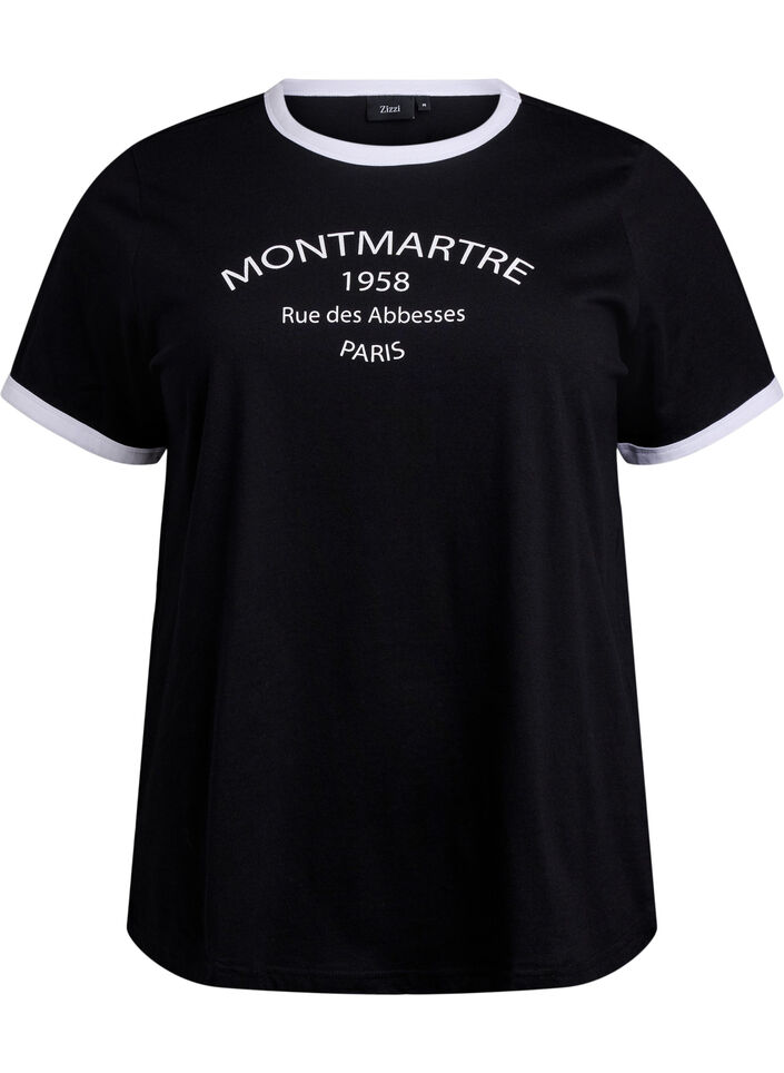 T-shirt avec texte imprim&eacute;, Black w.An. Wh.Paris, Packshot image number 0
