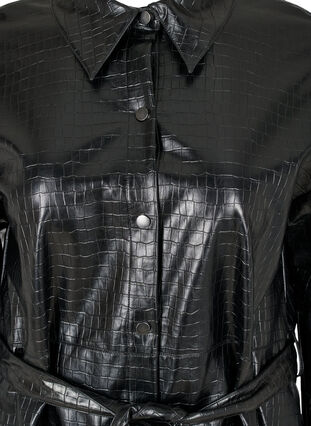 Veste chemise en simili cuir, Black, Packshot image number 2