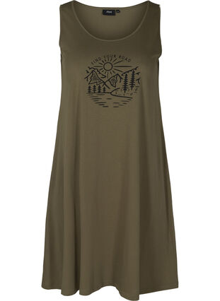 Katoenen jurk zonder mouwen met a-lijn, Ivy Green ROAD, Packshot image number 0