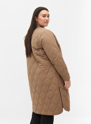 Longue veste matelassée avec fermeture éclair et poches, Amphora, Model image number 1