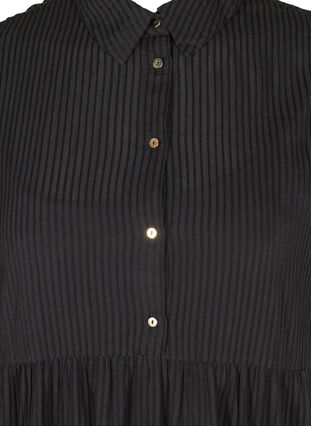 Robe rayée en coton mélangé, Black, Packshot image number 2