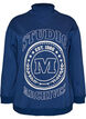Sweatshirt met hoge hals en sportief motief op de voorkant, Blauw, Packshot image number 0