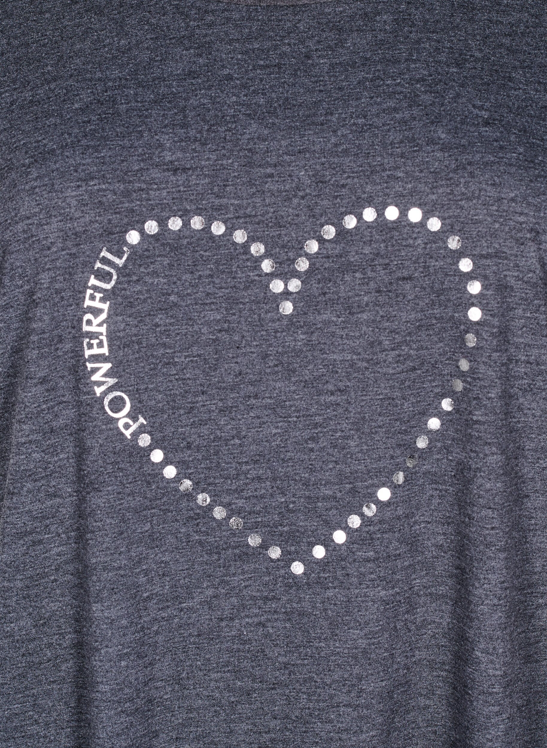 ZizziNachthemd met korte mouwen en tekstprint, , Packshot image number 2