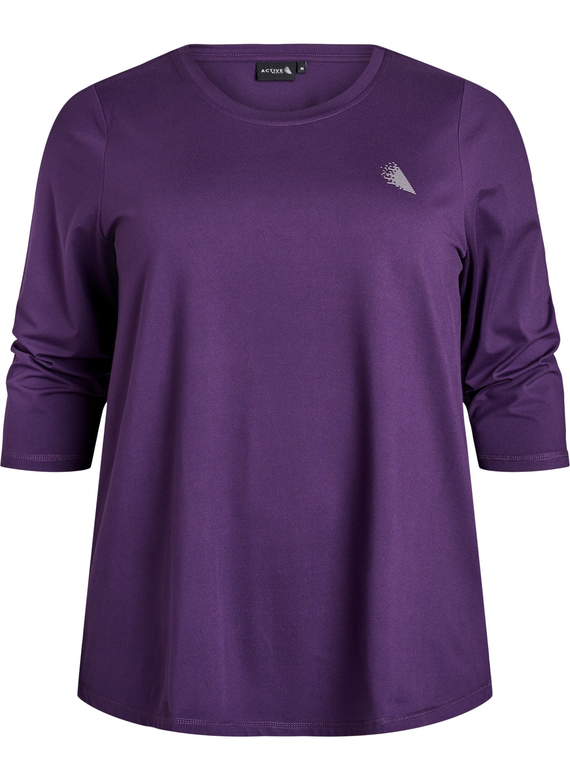 ZizziTraining blouse met 3/4 mouwen, Paars, Packshot image number 0