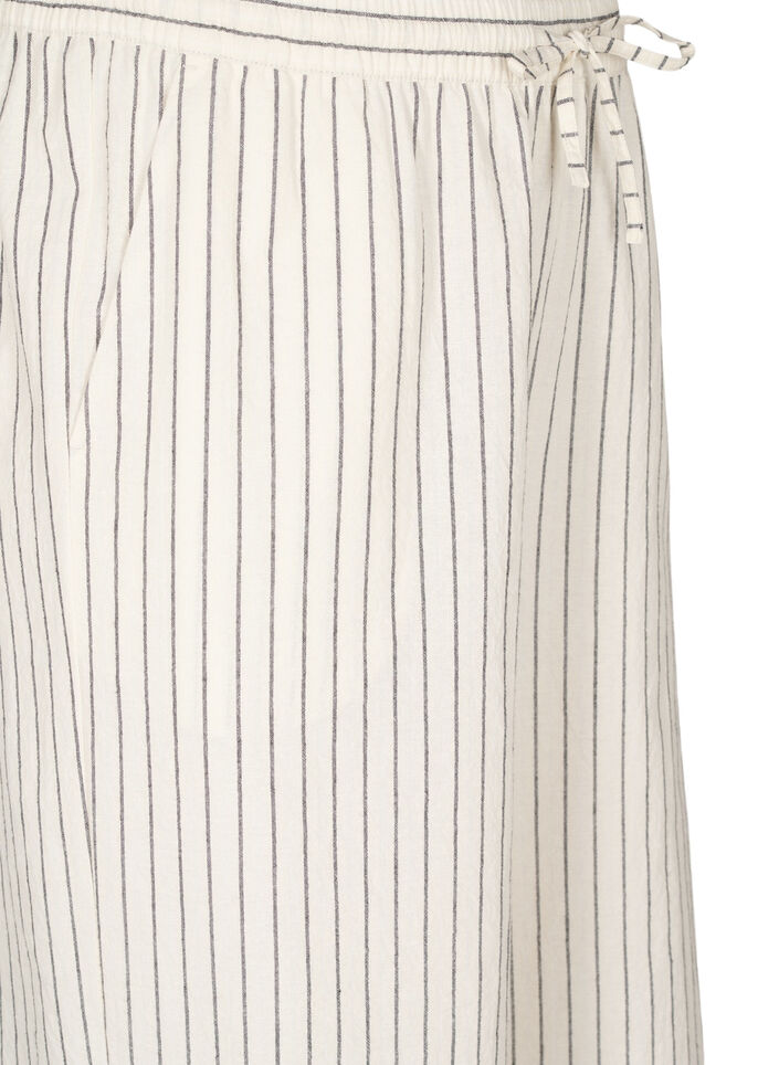 Losse broek met hoge taille en zakken, Vanille, Packshot image number 2