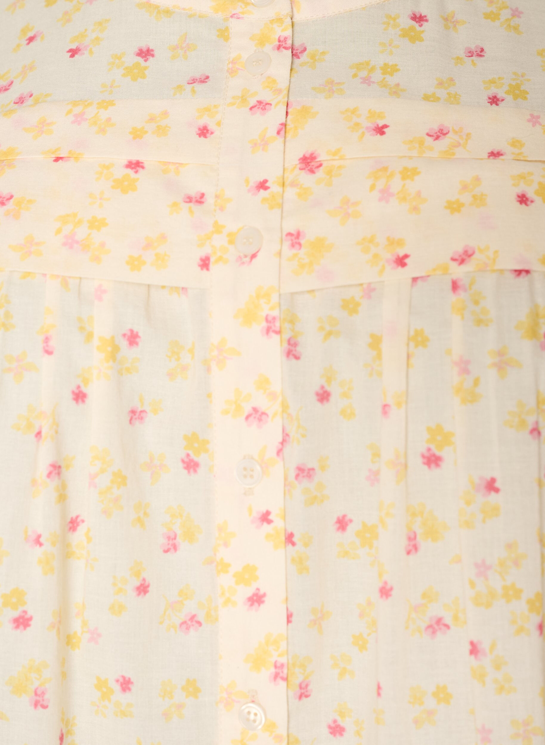 ZizziMouwloze A-lijn katoenen blouseshirt, Geel, Packshot image number 2