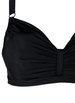 Bikini-beha met beugel en drapering, Black, Packshot image number 2