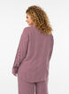 Nachtshirt met strepen en hartjes, Donker Bordeaux, Model image number 2