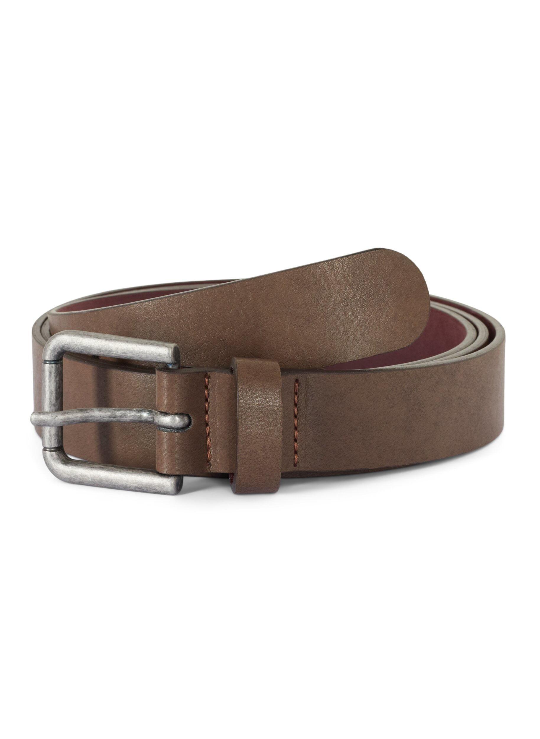Zizzi Ceinture marron en simili cuir, Bracken, Packshot image number 0