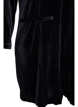 Lange blazer in velours, Black, Packshot image number 3