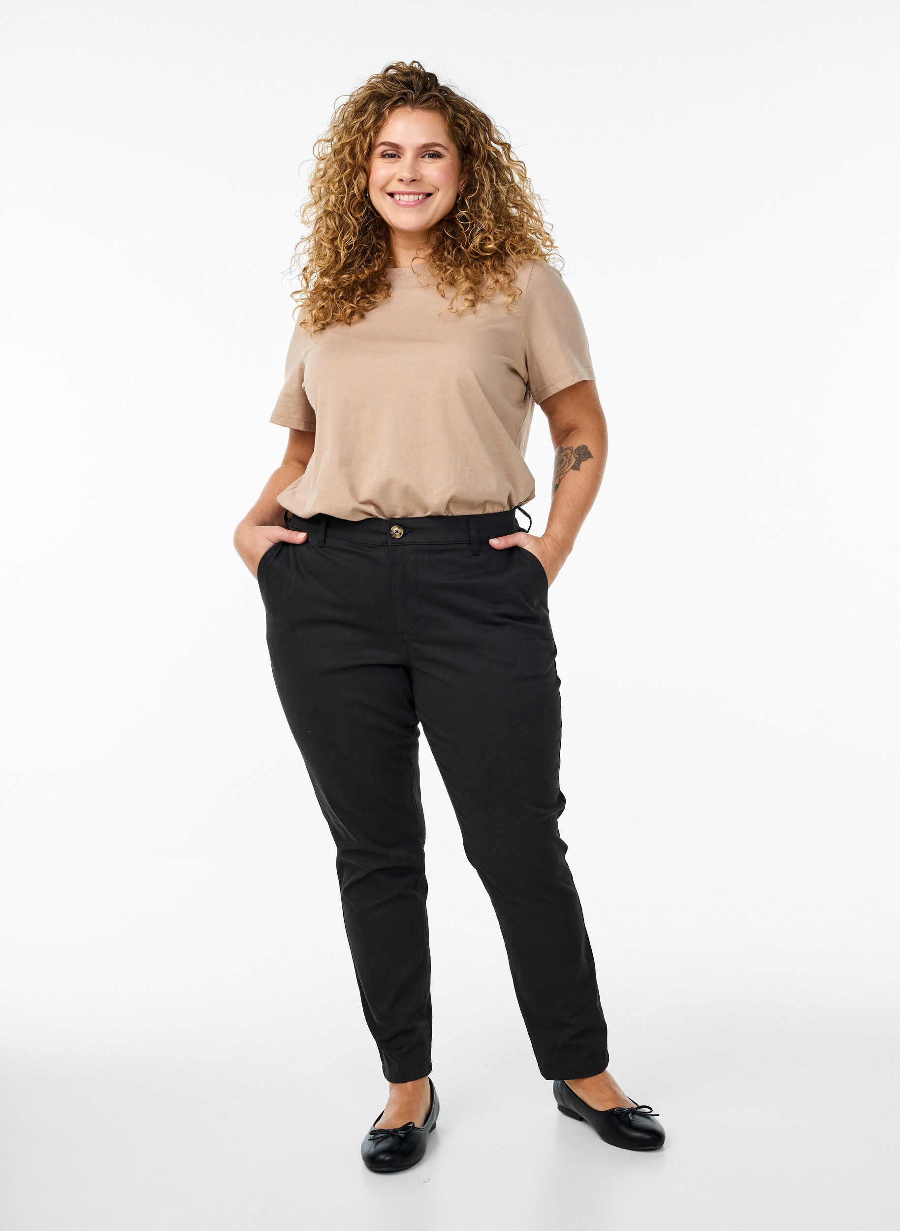 ZizziKatoenen chino's, Zwart, Model image number 0