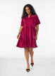 Robe en jersey avec d&eacute;tails en dentelle et jupe superpos&eacute;e, Rouge, Model image number 1