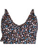 Bloemen bikinitop met ruches, Bruin, Packshot image number 0