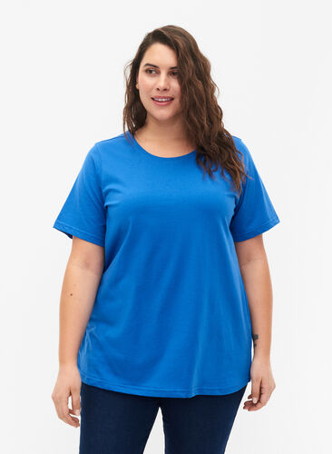FLASH - T-shirt met ronde hals, Strong Blue, Model image number 0