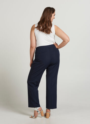 Pantalon classique taille élastiquée, Night Sky, Model image number 0