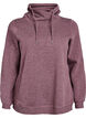 Sweatshirt met hoge kraag en zakken, Rood, Packshot image number 0