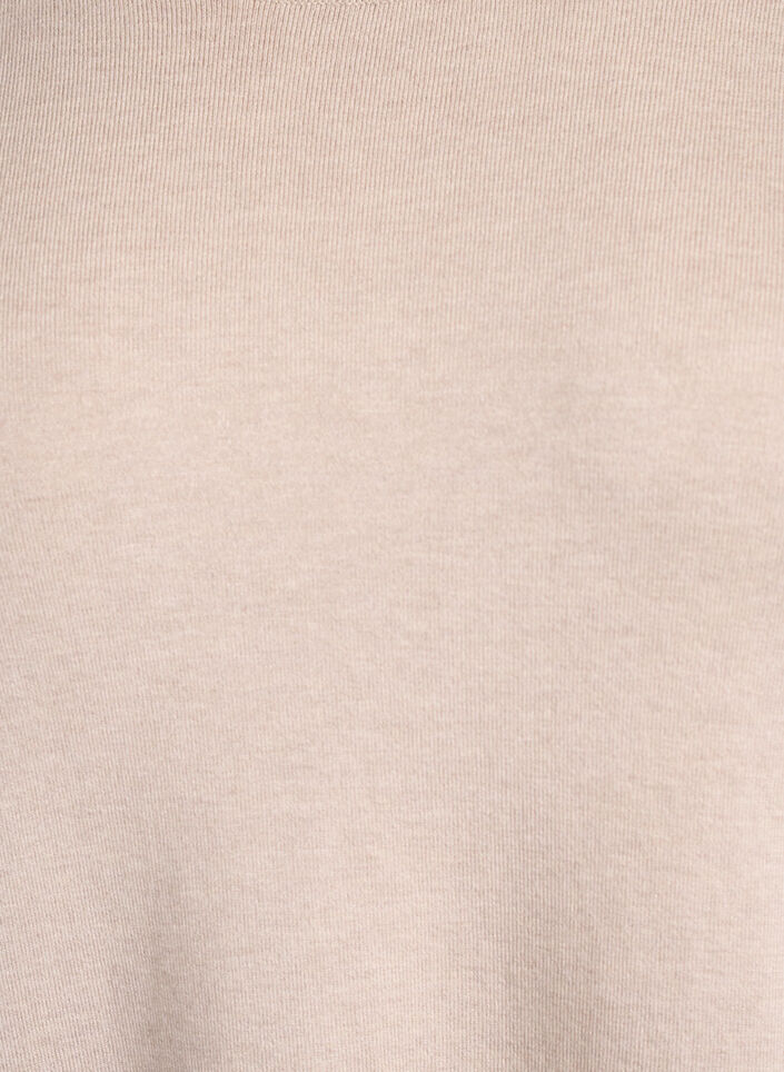 Gebreide blouse met korte mouwen van viscose, Beige, Packshot image number 2